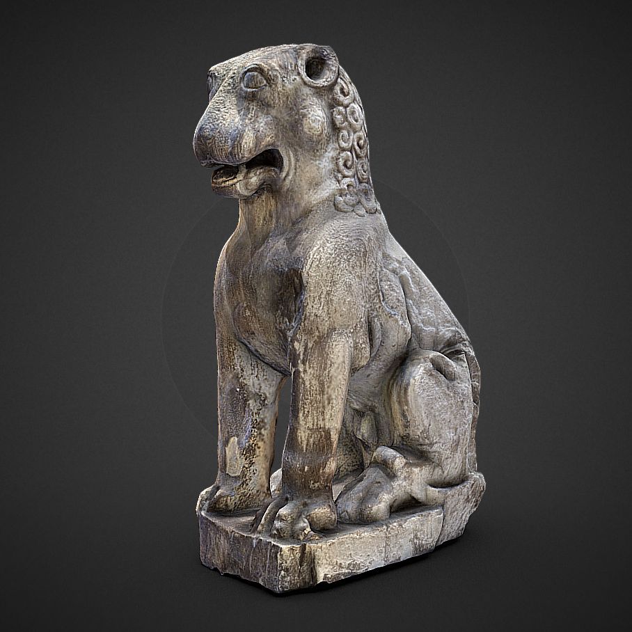 Stone Lion photogrammetry model thumbnail.