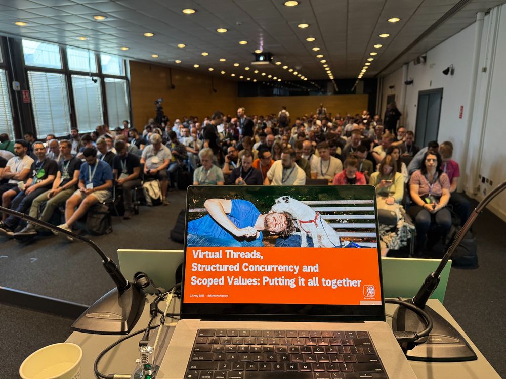 Full room during conference talk