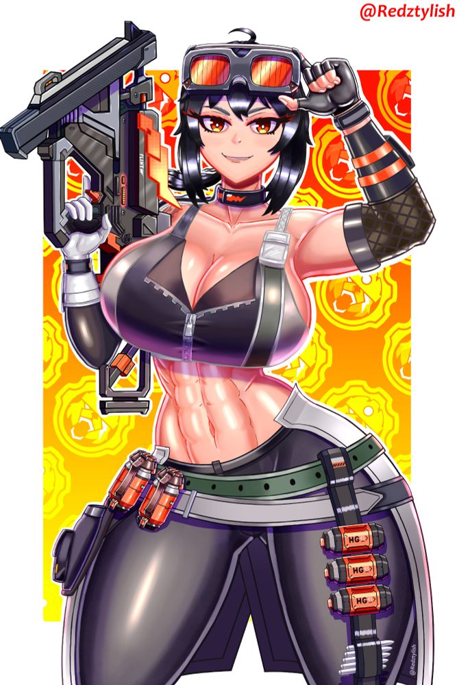 Zenless Zone Zero's Grace Howard holds her gun while lifting her glasses!