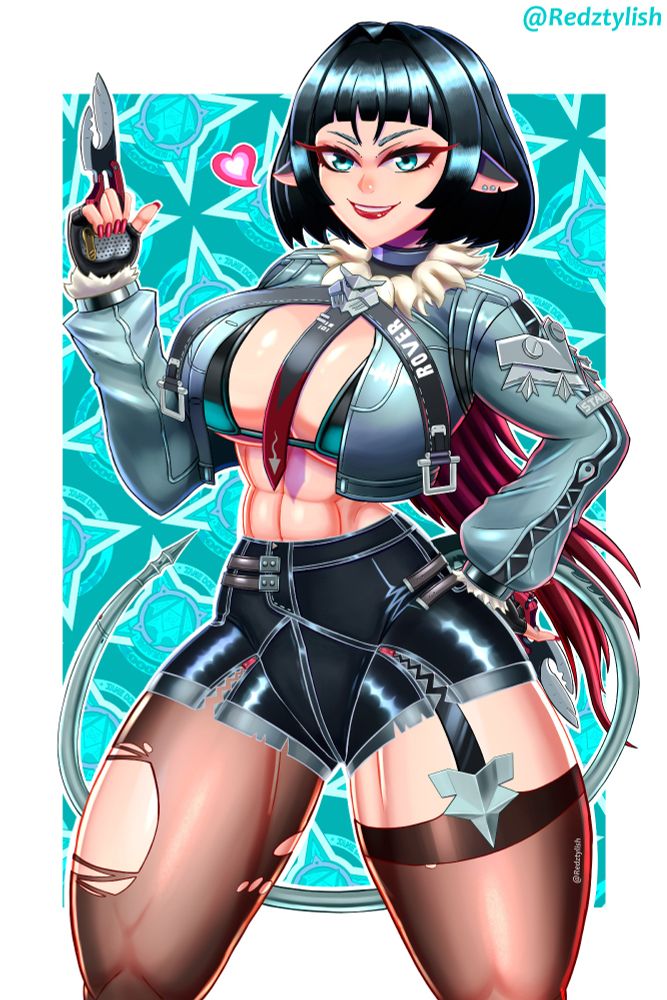 Sexy Jane Doe from Zenless Zone Zero holding his knifes!!!