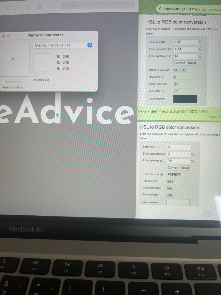 NiceAdvice logo colors check