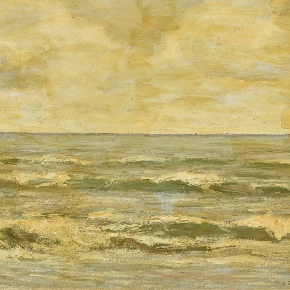 Ein gelblich gehaltenes Bild zeigt das Meer mit leichten Wellen. Nachweis von wiki commons folgt. 