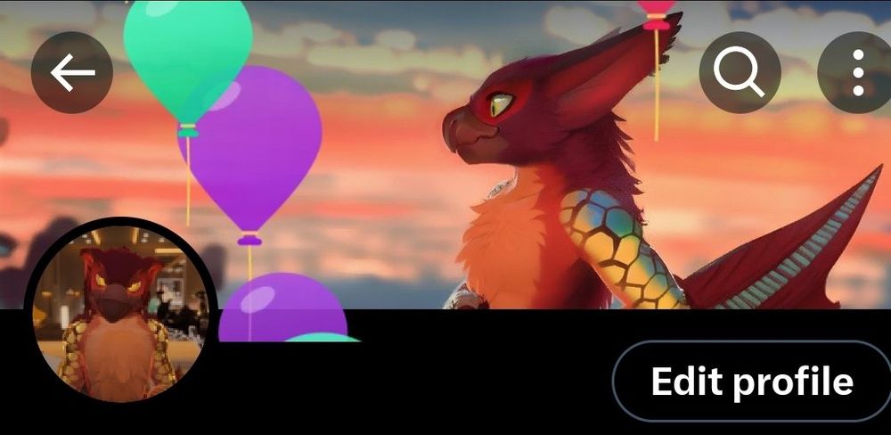 Twitter's app is bugging on the balloons, showing them only on the banner area
But hey! Birthday!
