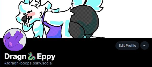 Image of my pfp as my fursona Yori the dragn and my banner being my gf Gobie kissing 😳