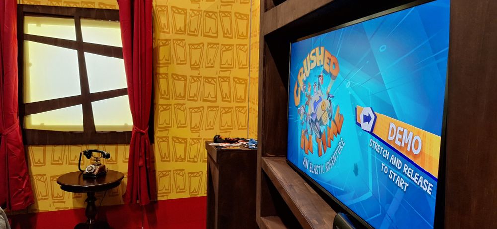 The Crushed In Time booth at Gamescom 