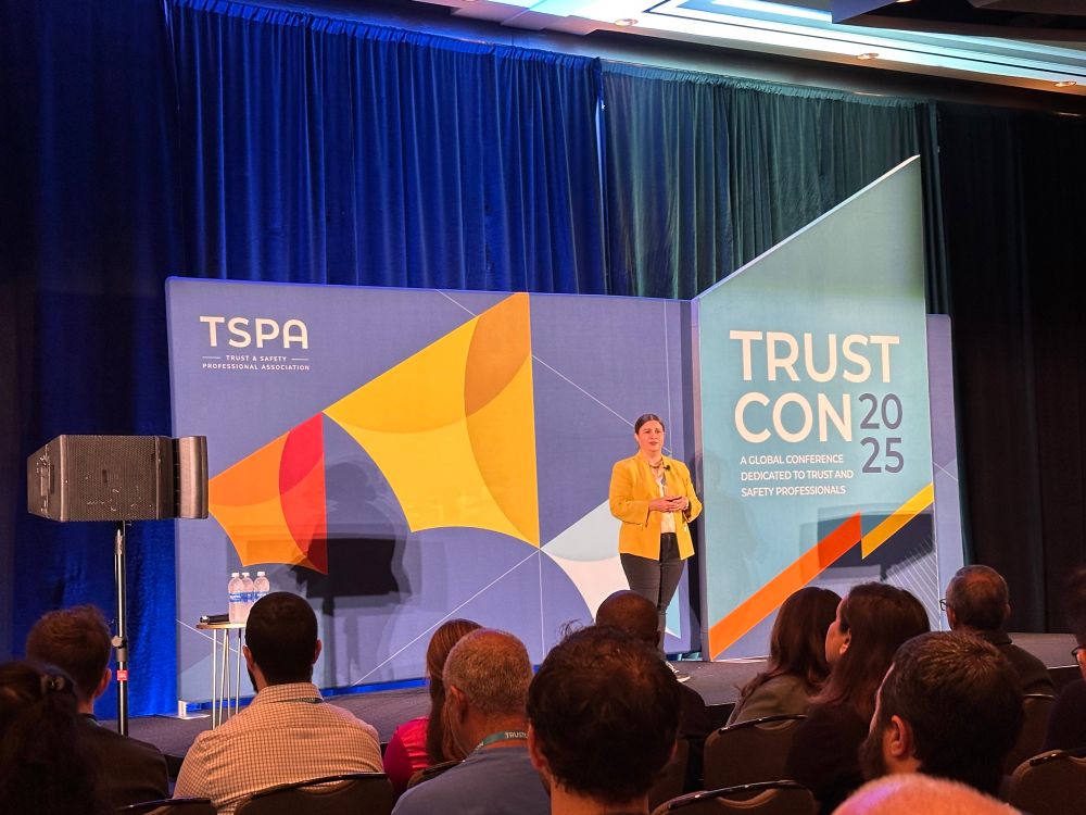 Charlotte Wilner speaks at TrustCon 