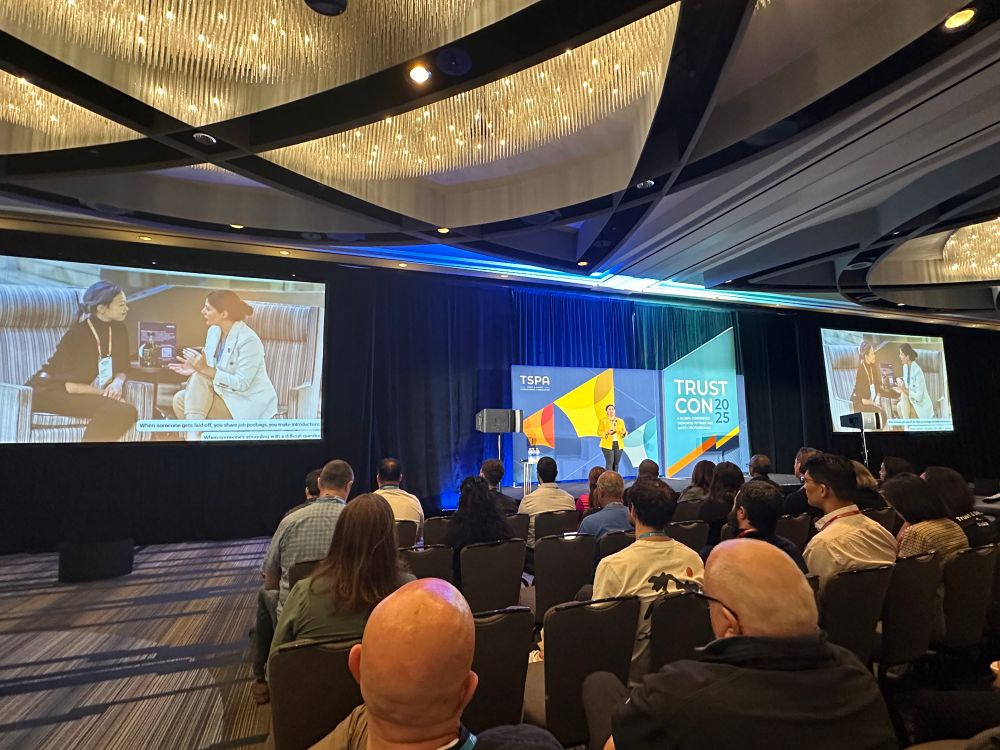 Charlotte Wilner speaks at TrustCon 
