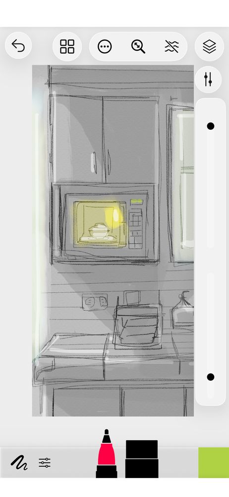 ✏️ sketch of a microwave