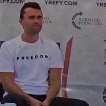 charlie kirk, dick cheneys ride or die, just moments before dick cheney himself pulled the trigger slaying him in front of a crowd of his adoring fans 