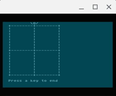 Program drawing a christmas present in characters on an Atari 8-bit.