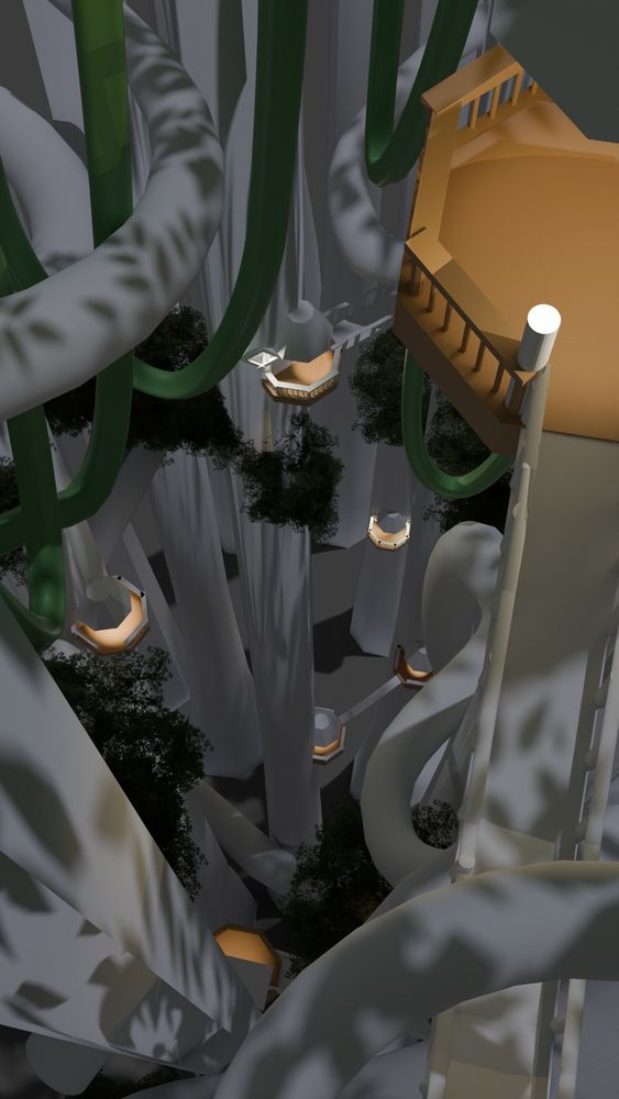 3d render of jungle scene