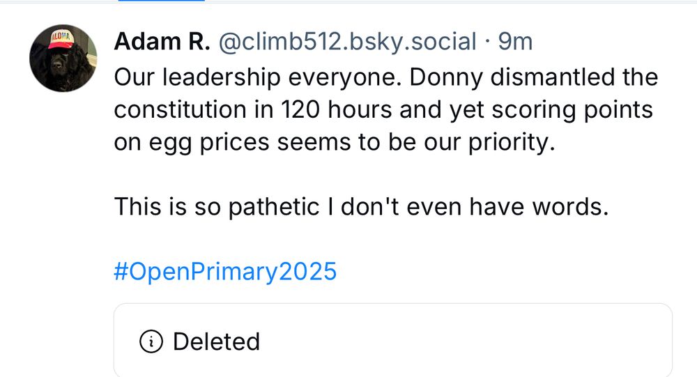 Note the deleted, and note the account was suspended after I made those comments literally 30 seconds after