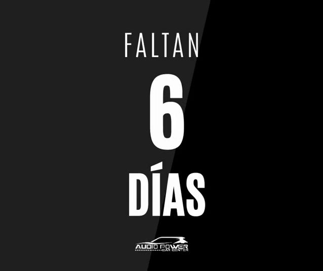 a sign that says " faltan 6 dias " on a black background