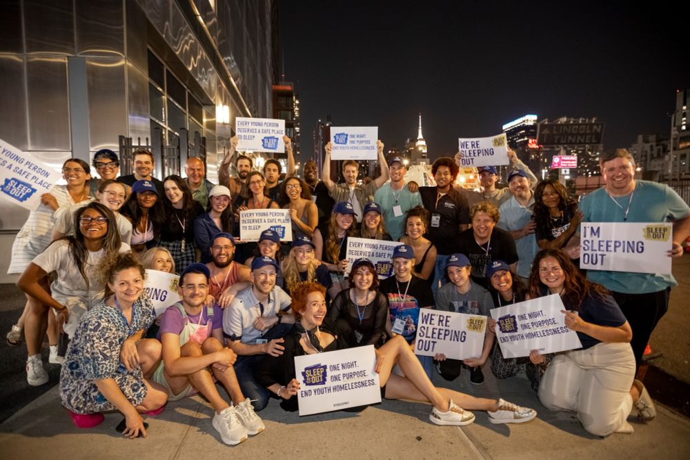 Enthusiastic participants at the 2023 Sleep Out.