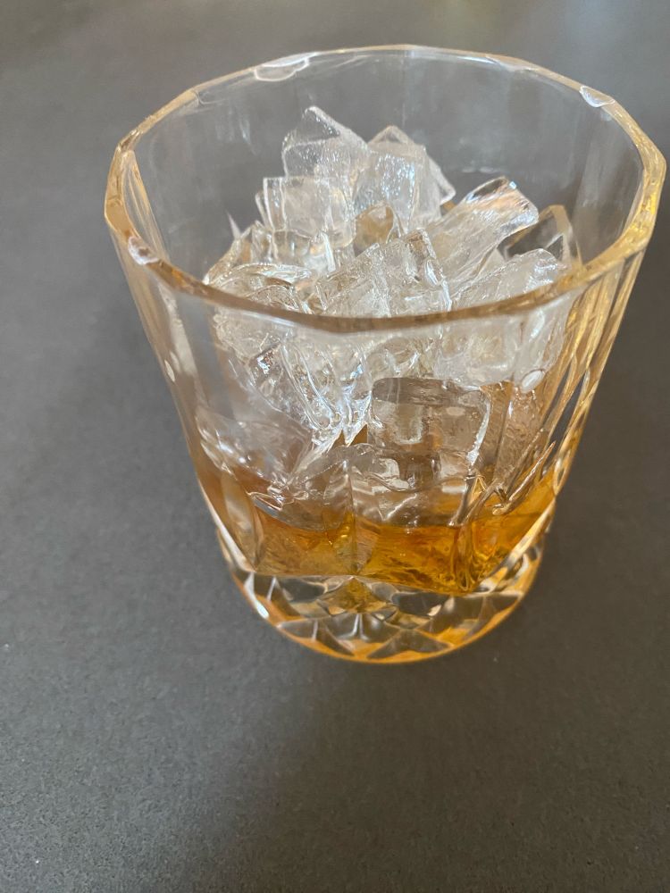 The glass of Old Forester I just poured myself to celebrate Donald Trump's first conviction