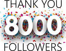 8000 followers 