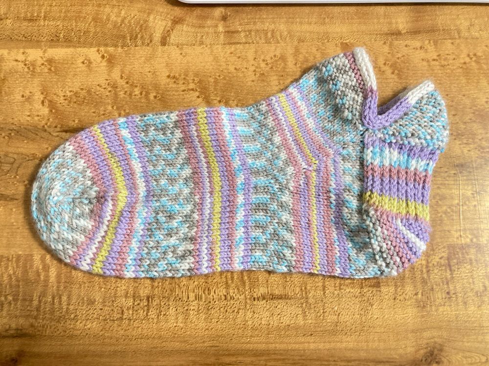 はじめて編んだウツボソックス
手編み靴下一号