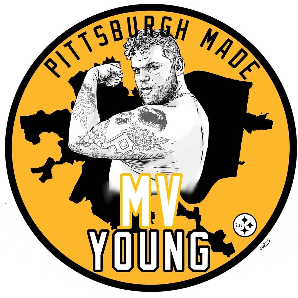 Digital Drawing of Wrestler MV Young.