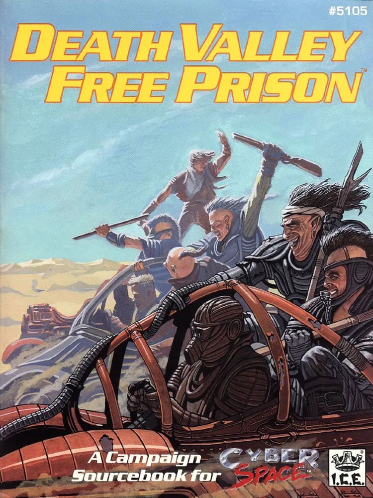 The cover of the ‘Death Valley Free Prison’ supplement for the ‘CyberSpace’ RPG