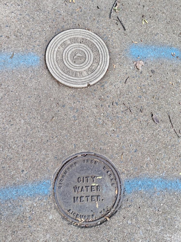 Another two water meter covers. The bottom one is a nice vintage iron one.