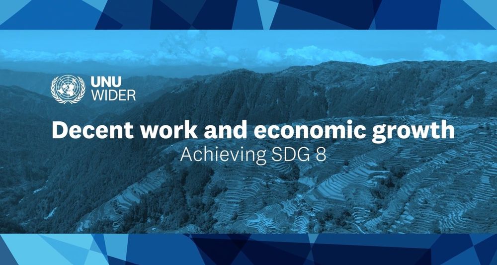 Course image for UNU-WIDER's MOOC "Decent work and economic growth: Achieving SDG8"