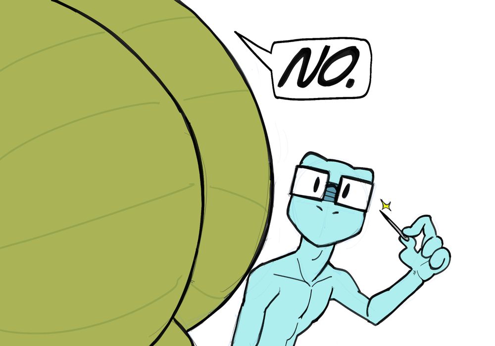 [Dama pulls out a needle]
"NO."

#furryart #dama624art