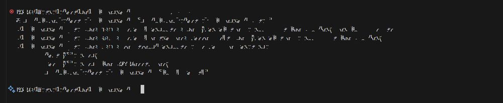 Mangled text output of a `go test` command...
