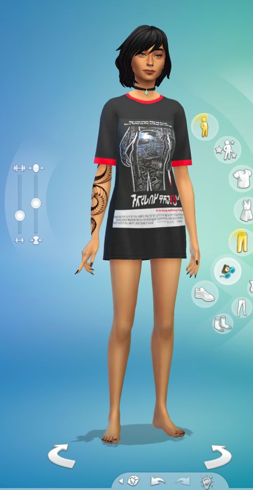 she deserves a big t shirt to relax in