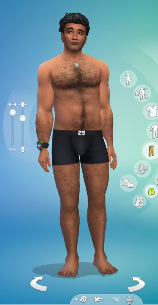 rubs my face on his dad bod