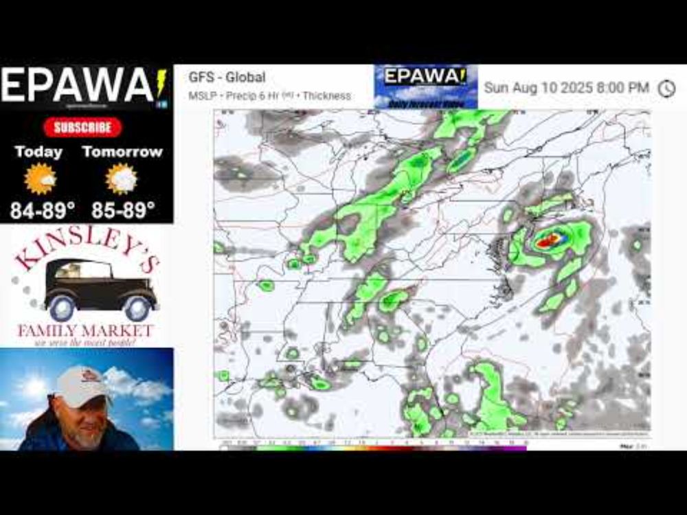 Monday August 4th, 2025 video forecast