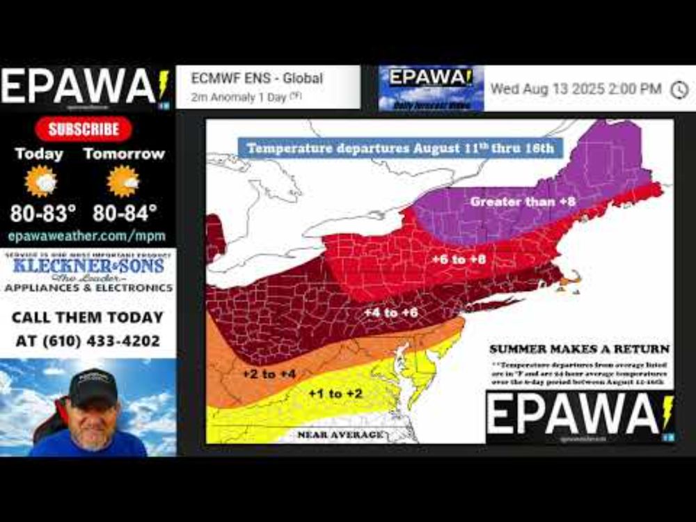 Thursday August 7th, 2025 video forecast