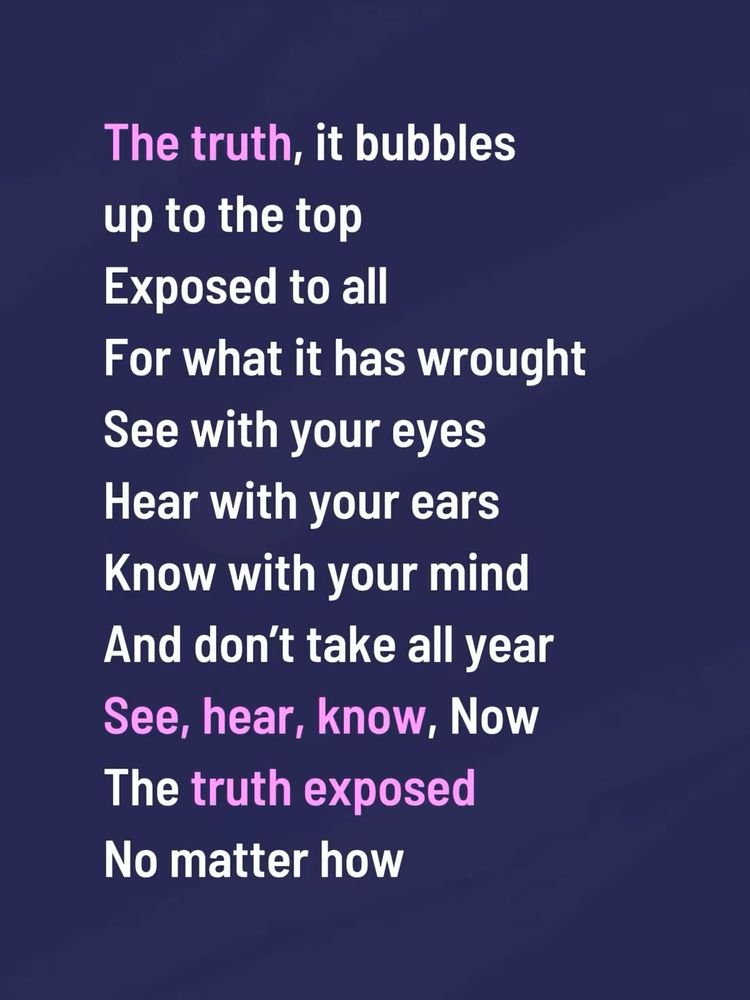 An incantation for a truth spell 
