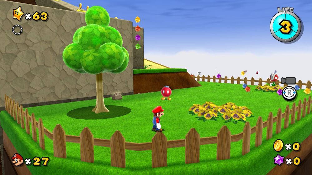 A throwback level (Thwomp’s Fortress) in Super Mario Galaxy 2