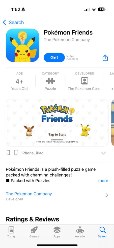 Pokemon Friends on iOS 
