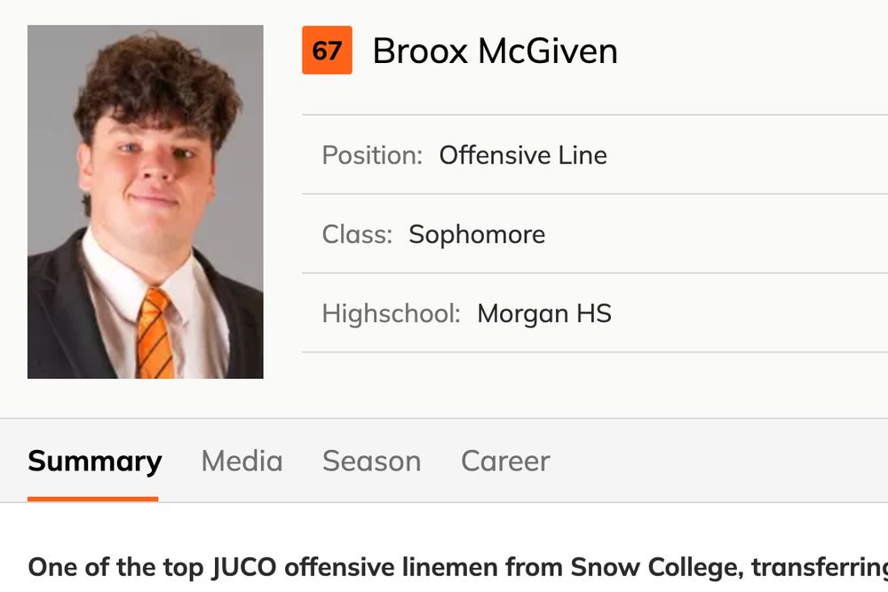 Idaho State offensive lineman named BROOX MCGIVEN