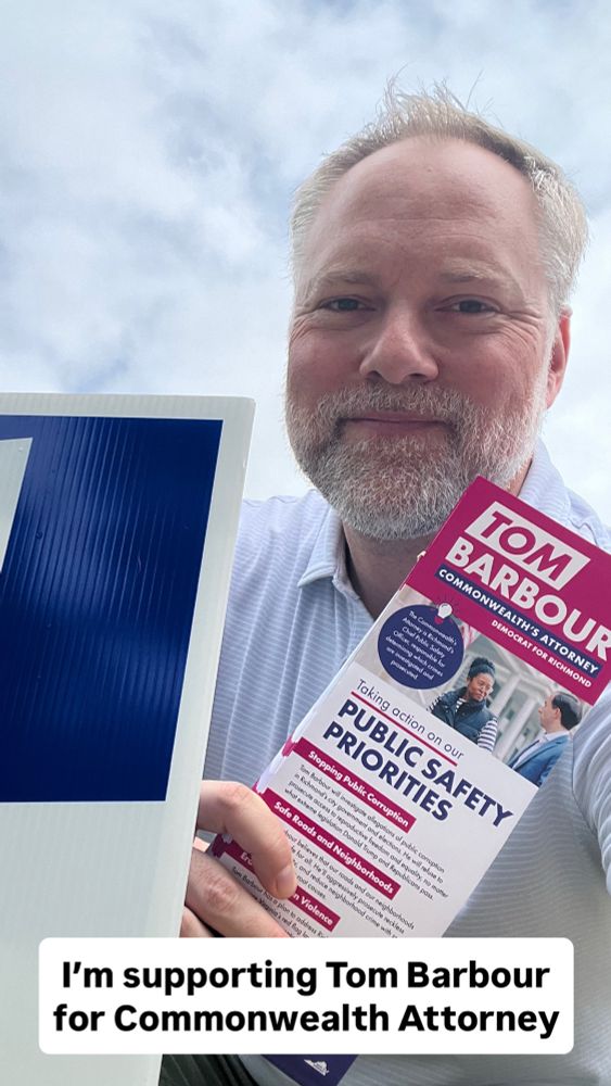 I’m supporting Tom Barbour for Commonwealth Attorney