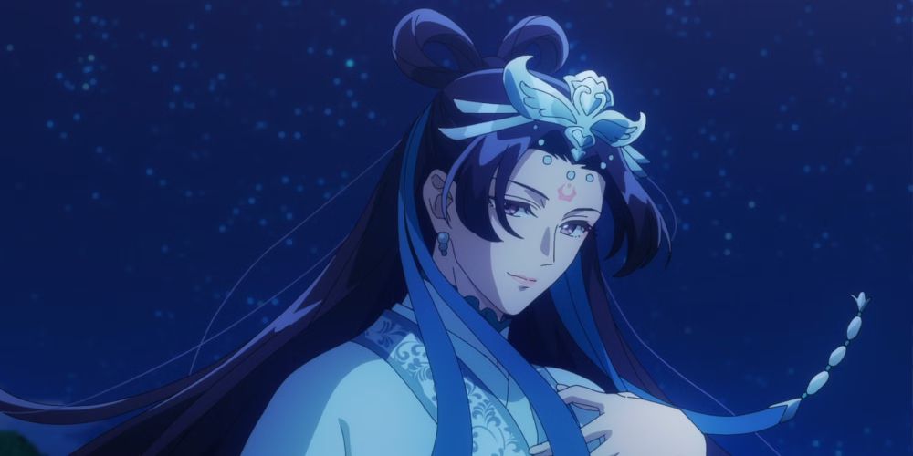 Jinshi, from Apothecary Diaries, drsssed as the moon fairy