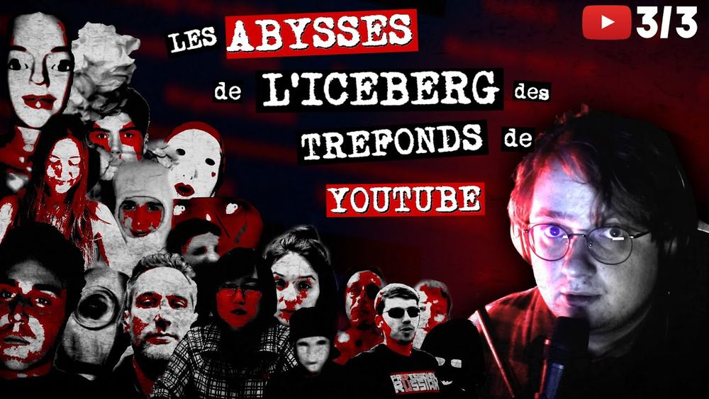 Miniature de la vidéo de Feldup intitulée "Les HORREURS CACHÉES les plus SOMBRES de YOUTUBE - Partie 3/3 - Findings N°92". On le voit lui ainsi que de nombreux exembles de ce qu'il y aura dans la vidéo.