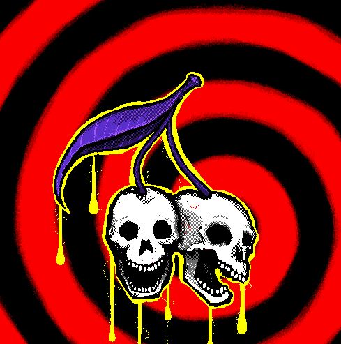 New - skulls in a double cherry