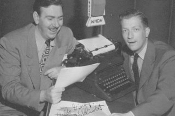 Ray Goulding and Bob Elliott at the WHDH microphone