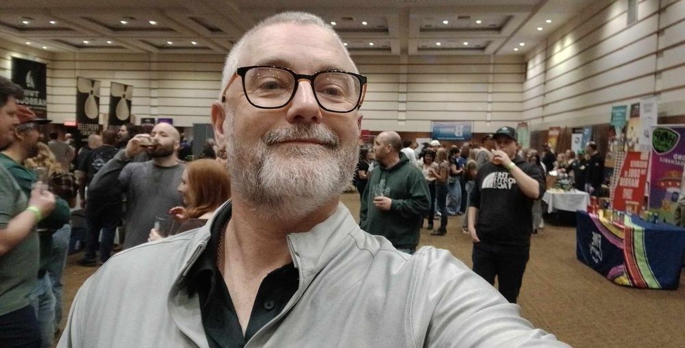 A very happy man at the Fredericton Craft Beer Festival