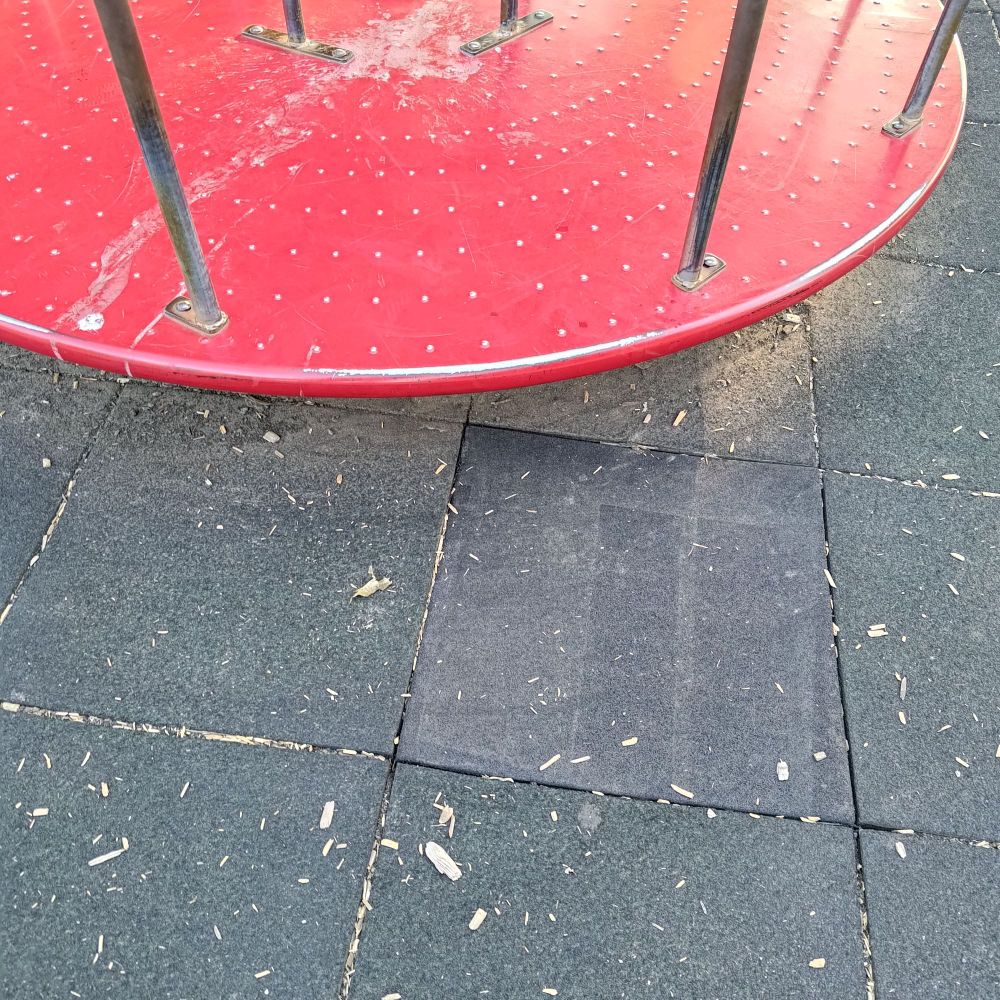 patched playground turf