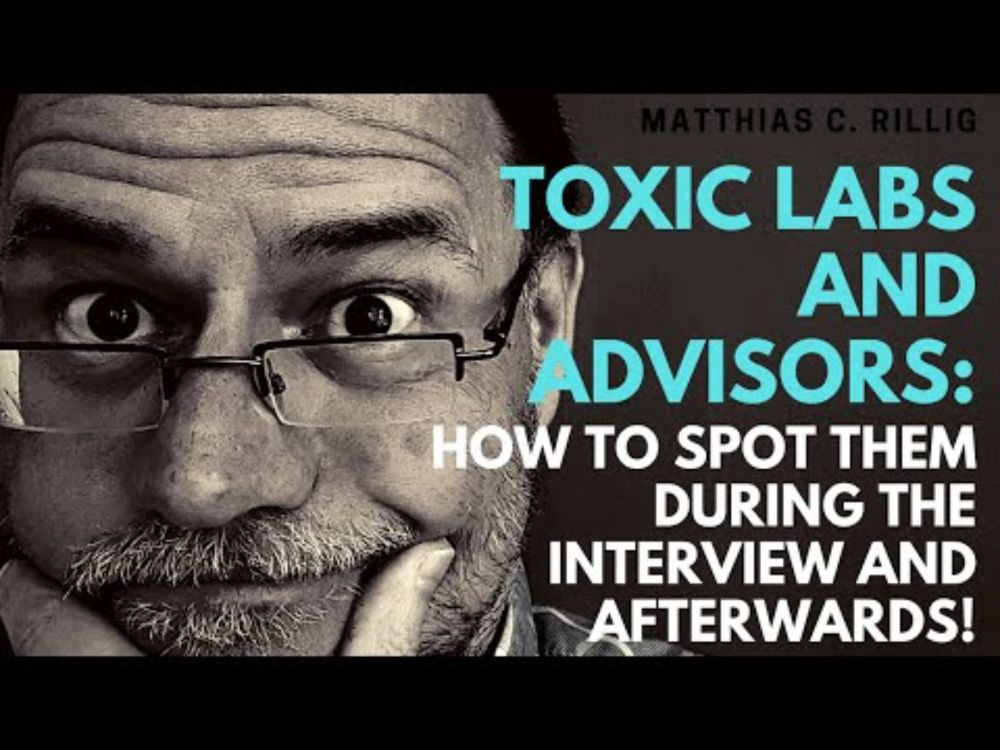 Toxic labs: how to spot them during the interview or afterwards. #phdlife #academia #toxicworkplace