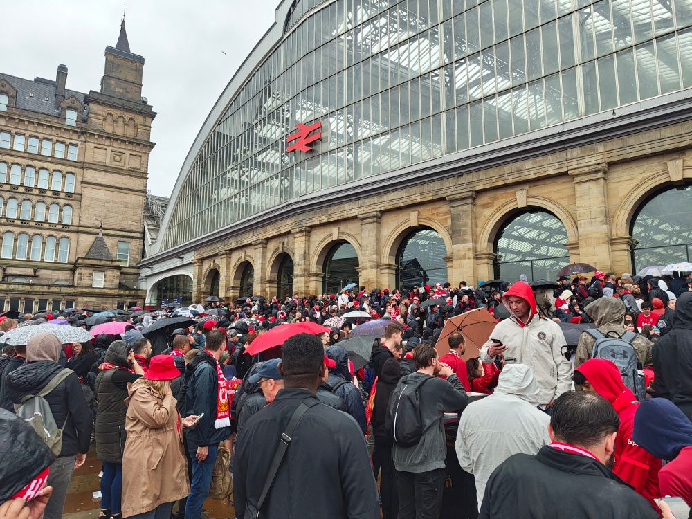 Thousands gather at the Lime St station after the city is locked down following a serious incident