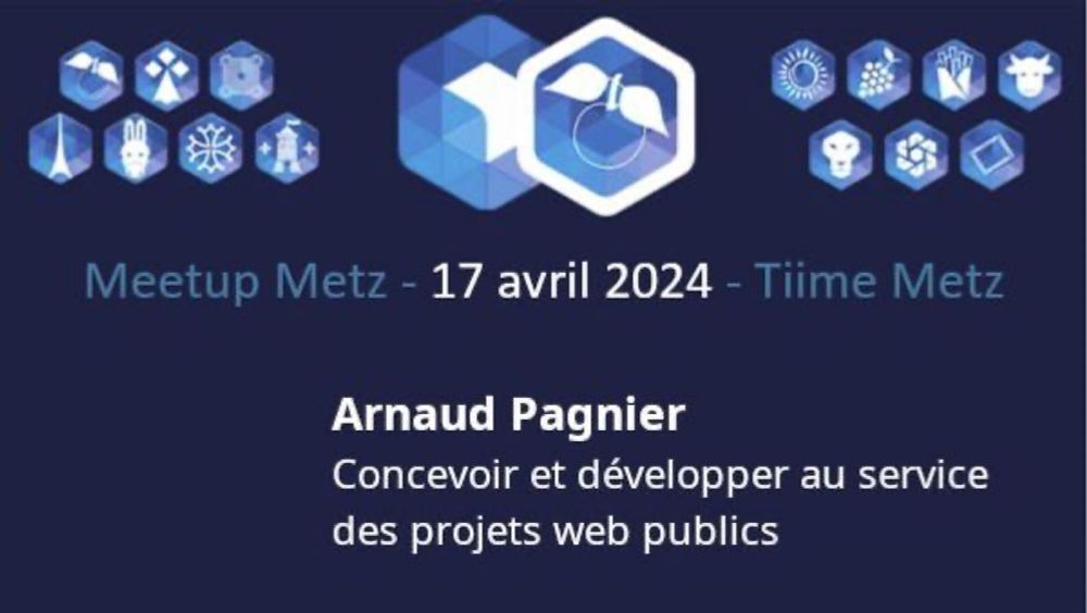 Concevoir et développer au service des projets web publics, mer. 17 avr. 2024, 18:30   | Meetup