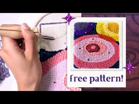 celebrating international punch needle rug hooking day ☾.𖥔 ݁ ˖