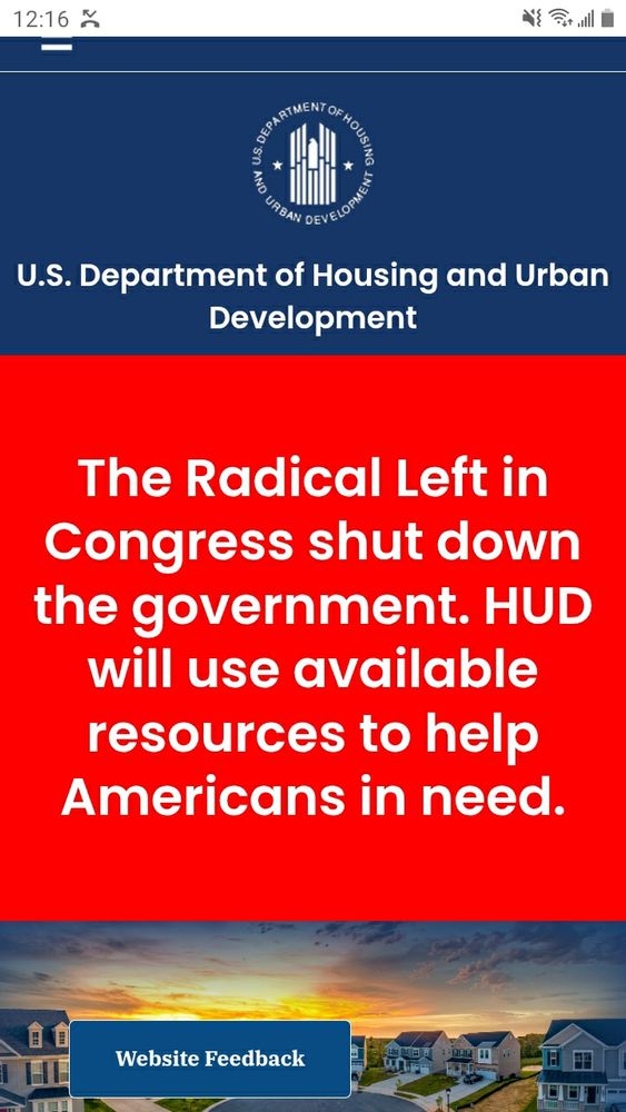 The US Housing and Urban Development website today at https://hud.gov/ with its "us vs them" partisan attack on the Democratic party on their front page.

This is the new normal I guess.