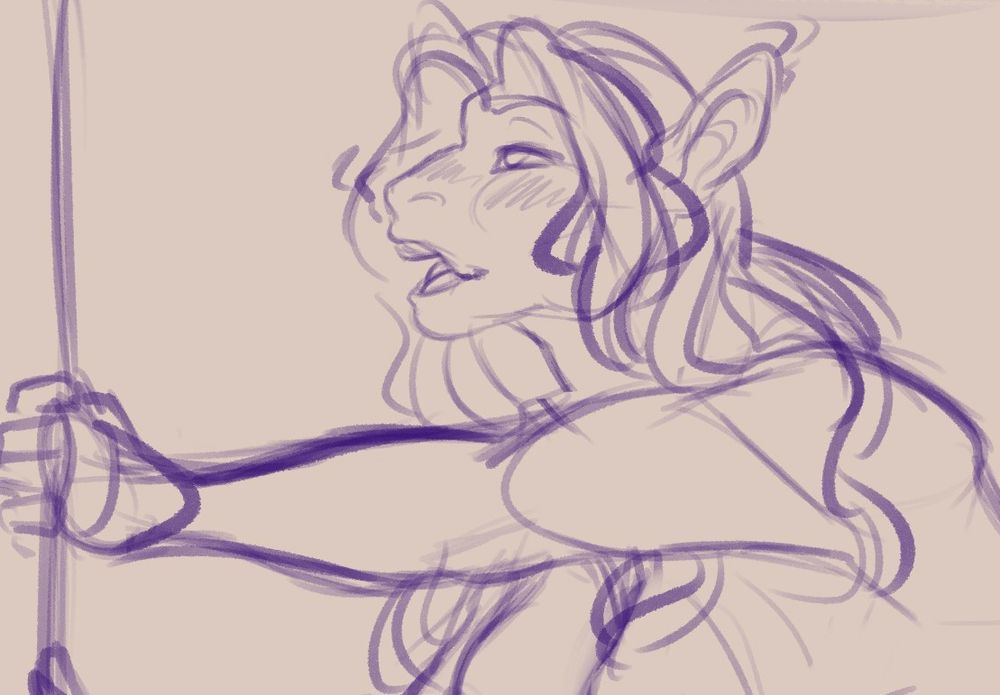 A woman huffs in pleasure as her face stretches into the features of a horse.