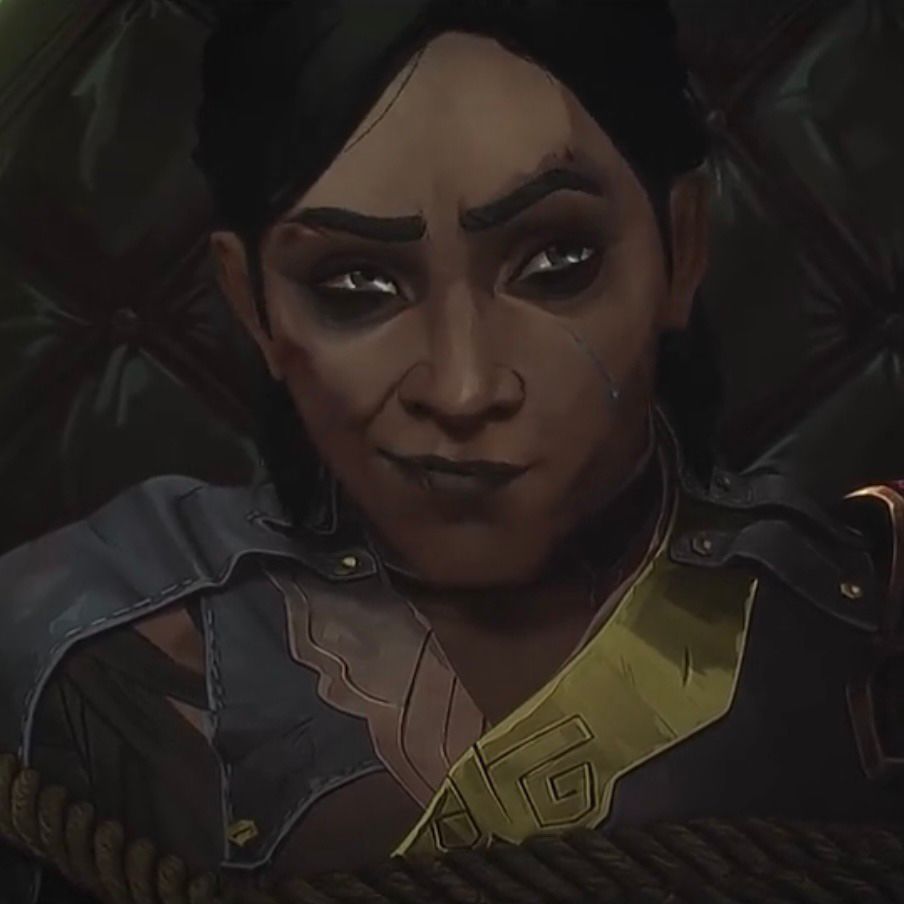 Sevika arcane smirking 
