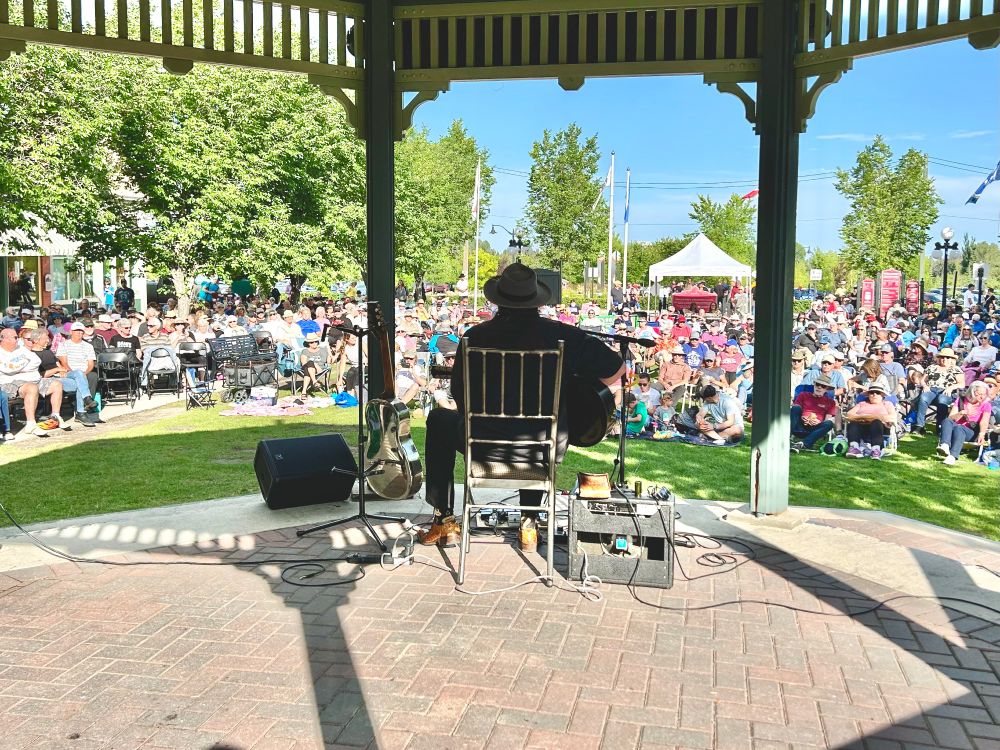 David Gogo performance for n appreciative crowd at Heritage Park on July 23, 2025. 